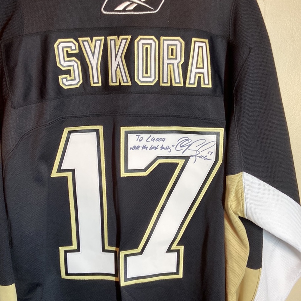 Pittsburgh Penguins Hockey NEW Reebok CCM  sz XXL Petr Sykora Signed Jersey - Picture 5 of 8
